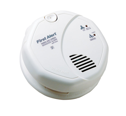 BRK Electronics First Alert SC7010BV 120V AC/DC Hardwired with 2 AA Batteries Backup Photoelectric Smoke Alarm and Carbon Monoxide Combo Alarm with Voice (Upgraded to SMCO100V-AC)