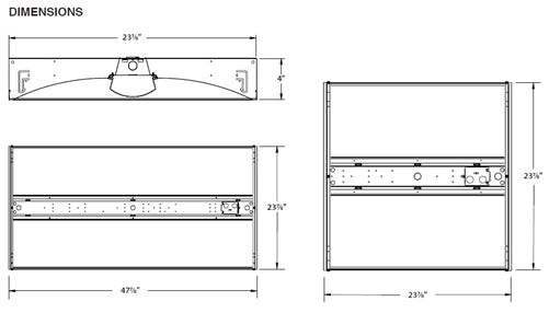 Columbia Lighting CCL22-3340 28.9W LED 2x2 Architectural Center-Lens Troffer, 3300 Lumens, 4000K