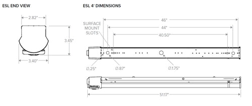 Columbia Lighting ESL4-40LW-FAW-EDU-ELL14-NXWOM Escalate Stairwell LED Light, 4000K, 4000 Lumens, Frosted Acrylic Lens, Wide Distribution, 0-10V Dimming, 120-277V, 10W Emergency Battery Pack, NX Networked Wireless Sensor