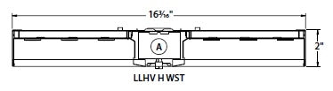 Columbia Lighting LLHV4-50H-WST-EDU-ELL14-CAWG 217W 4' VersaBay High Bay LED, 5000K, Wide Distribution Reflector, Solid Top (No Uplight), 0-10V Dimming, 120-277V, 1400 Lumens Emergency Battery Pack, Clear Acrylic Lens and Flat Wire Guard