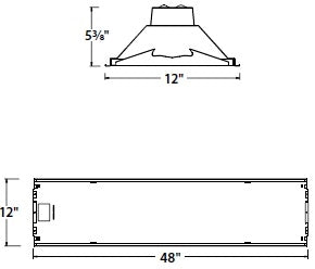 Columbia Lighting LSER14-40HLG-C-EU-PNCS 52W 1'x4' Serrano LED Architectural Luminaire, 4000K, 4700 Lumens, Grid Ceiling, Contour Shielding, Fixed Output, 120-277V, Cartoned and Stretched Wrapped to Narrow Pallet