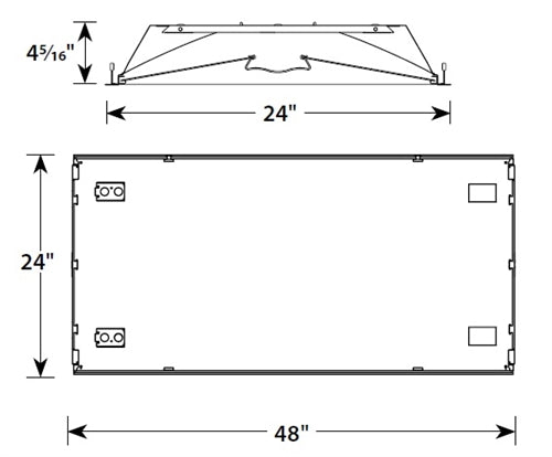 Columbia Lighting LSER24-30MLG-C-EDU 2'x4' Serrano LED Architectural Luminaire, 3000K, 4656 Lumens, Grid Ceiling, Contour Shielding, 0-10V Dimming, 120-277V
