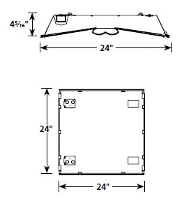 Columbia Lighting RLA22-40HLG-EDU 41W 2'x2' Recessed LED Architectural Luminaire, 4000K, High Lumen, Grid Ceiling, 0-10V Diming, 120-277V