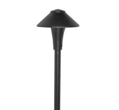Focus Industries AL-01-LED313SCAM 12V 3W Omni LED Cast Aluminum China Hat Area Light with 13" Stem, Camel Tone Finish