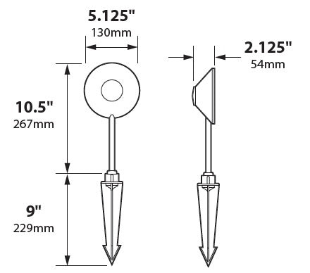 Focus Industries DL08L12CAM 12V 3W Omni LED Cast Aluminum Floodlight, Camel Tone Finish
