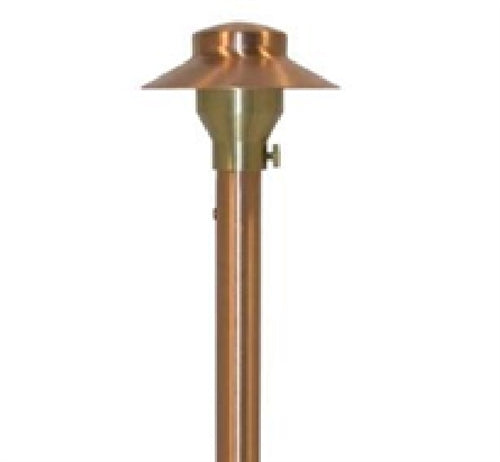Focus Industries RXA02NLCOP 12V 20W T4 Halogen 3.5" China Hat with Adjustable Hub Area Light, No Lamp, Copper Finish