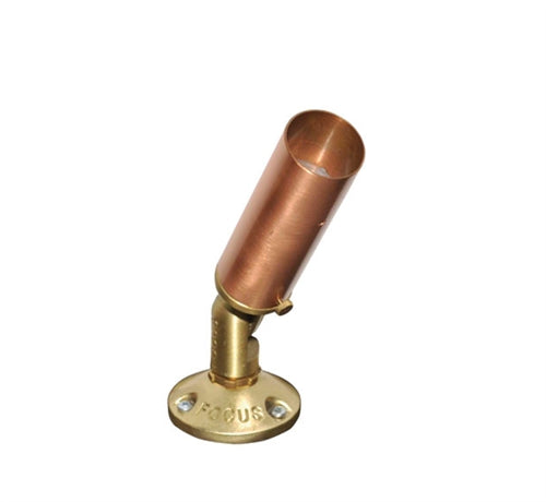 Focus Industries RXD-03-TS-COP 12V 20W MR11 Halogen Tube Shield Bullet Directional Light, Unfinished Copper