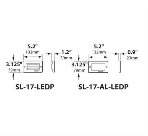 Focus Industries SL-17-ALLED3BAR 3W OMNI LED, Cast Brass Acrylic Lens Step Light, Brass Acid Rust Finish