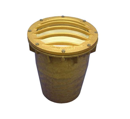 Focus Industries SL-20-MDG-NL120V-WIR 120V Standard Medium Base Well Light with Lens Grate, Lamp Not Included, Weathered Iron Finish