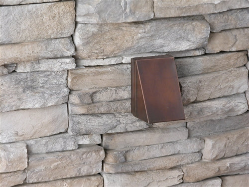 Focus Industries SL-35-LED3BRSWBR 3W OMNI LED, Stamped Brass Surface Step Light, Weathered Brown Finish