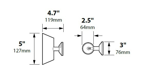 Focus Industries SL16L12RST 3W Omni LED Aluminum Wall Mount Up or Downlight, Rust Finish