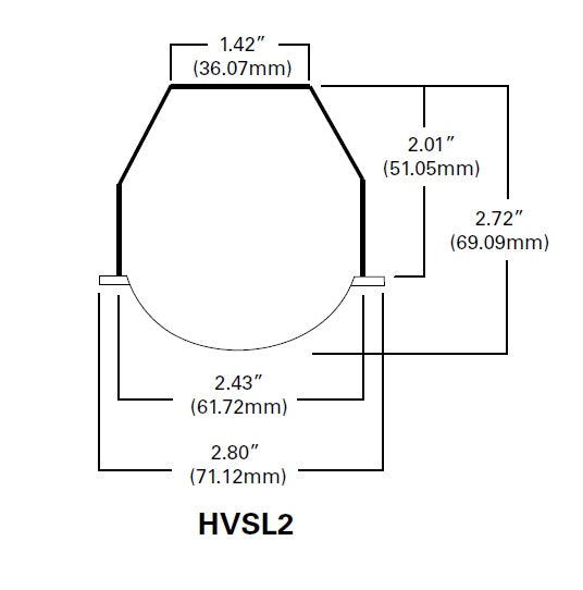 Fail Safe HVSL2-2-LD4-STD-35-UNV-O-EDC1 2" Wide HVSL Linear Steel, 2' Length, Standard Illumination Level, 3500K, 120-277V, Opal Polycarbonate Lens, Single Circuit, Non-Dimming
