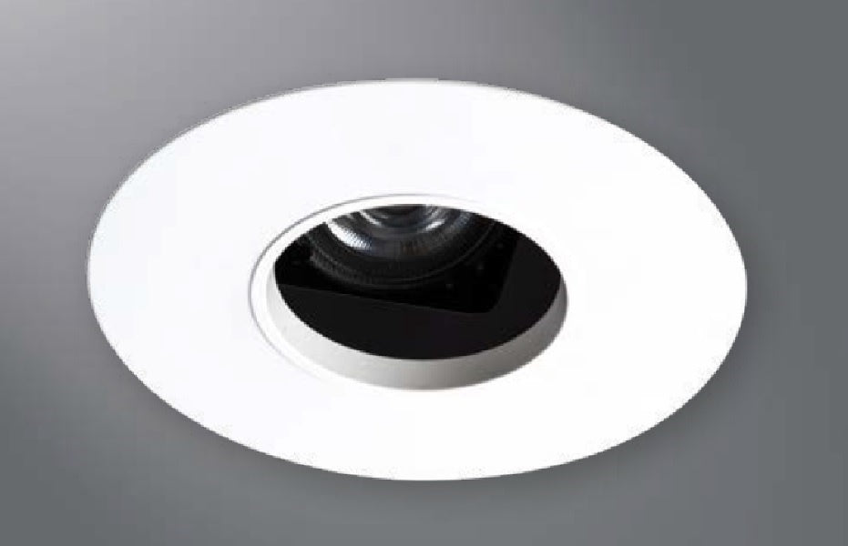 Halo Recessed Lighting 1435BNBB 4" Round Pinhole with Oculus, Open, 35° Tilt, Brushed Nickel, Black Baffle