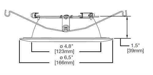 Halo Recessed 592W 5" LED Trim, White Reflector and Flange