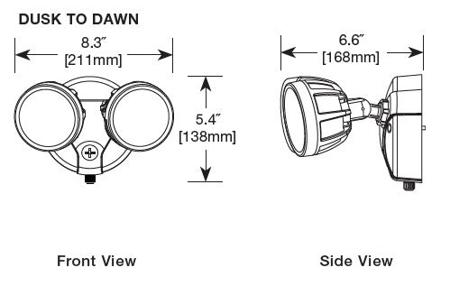 Halo FTR1740LPCW All-Pro LED Twin Round Floodlight with Integrated Photocontrol, White