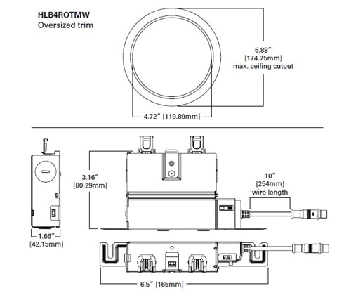 Halo Recessed HLB4RTRMMW 4" Round Decorative Overlay, Matte White
