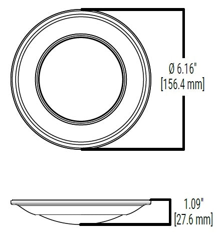 Halo Recessed HLS4099301EWH-6BP 4" Dimmable LED Surface Light, 700 Lumens, 90 CRI, 3000K, 120V, Matte White, 6 Bulk Pack
