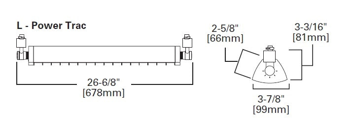 Halo Track Lighting L80248030AH Span LED Wall Wash, 4000 Lumens, 80 CRI, 3000K Color Temperature, 120V, Aluminum Haze