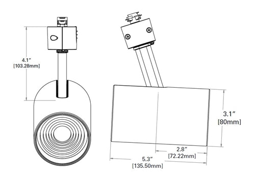 Halo Track L80916WF930MB XACT Beam Mid Stem LED Light, 1600 Lumens, 36 Degree Wide Flood Optic, 3000K, 90 CRI, Matte Black