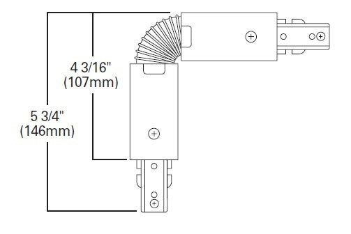 Halo Track Lighting L902MB Flexible Connector, Black Color