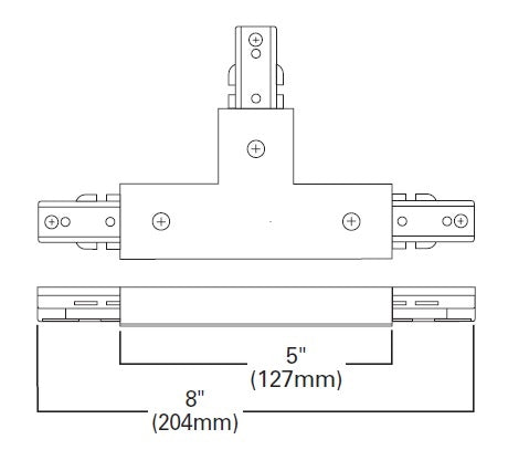 Halo Track Lighting L905P T Connector, White Color