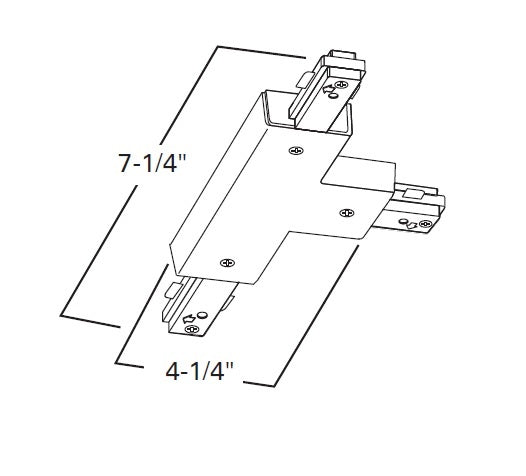 Halo Track Lighting LZR213LMB Left T-Connector, Black