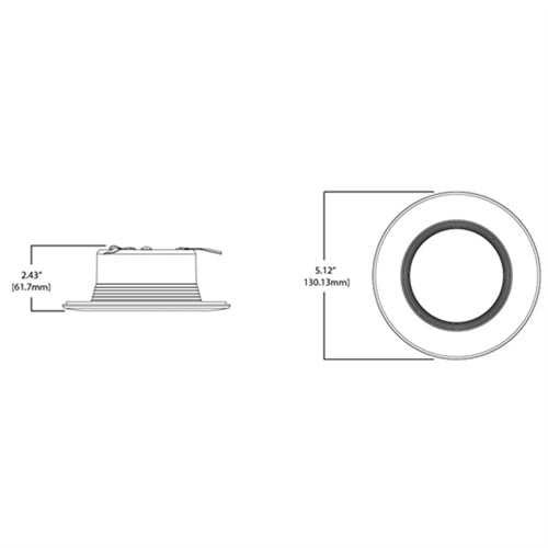 Halo Recessed RL4099S1EWHR 4" LED All-Purpose Retrofit Module, 900 Lumens, 90 CRI, Selectable CCT 2700K-5000K, 120V, Trailing Edge Phase Cut 1% Dimming, Matte White Baffle