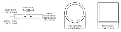 Halo Recessed SMD4R07FS5 4" Round Surface Mount LED Downlight, 780 Lumens, 90 CRI, Selectable CCT 2700/3500/4000/5000K, LE & TE Phase Cut 100-5% Dimming, Matte White