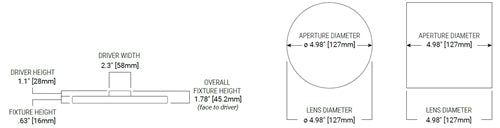 Halo Recessed SMX4RLSFSD2W 4" Round Surface Mount LED Downlight, Lumen Selectable 650/800/1000 Lumens, 90 CRI, Field Selectable CCT Dim-to-Warm/2700/3000/3500/4000/5000K, Matte White, Phase Cut LE/TE 5%, 120V