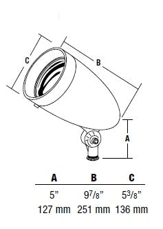 Hubbell Outdoor Lighting 309-M51-ML 150W PAR38 or BR40 Universal Aiming Landscape Lampholder, Wet Location, Dark Bronze Finish