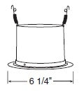 Juno Recessed Lighting 203B-WH (203 BWH) 5" Line Voltage Deep Baffle Trim, Black Baffle, White Trim