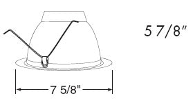 Juno Recessed Lighting 231G-WH (231 GWH) 6" Line Voltage, A-Lamp Reflector Trim, Gold Reflector, White Trim
