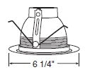 Juno Recessed Lighting 275W-WH (275S WWH) 5" Line Voltage Shallow Baffle, White Baffle, White Trim
