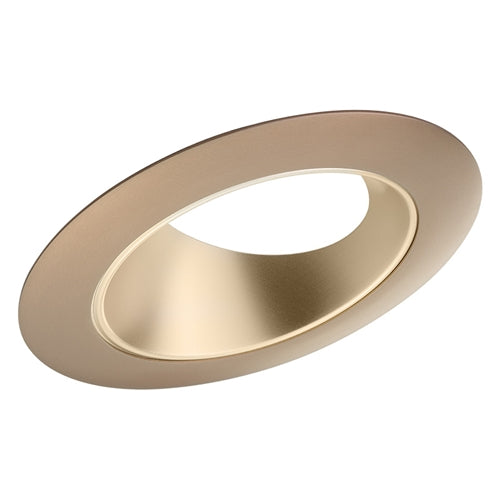 Juno Recessed Lighting 48LWHZ-ABZ (48L WHZBRZ) 4" Super Slope Trim for Ceiling 20 Degree to 35 Degree, Wheat Haze Reflector, Bronze Trim Ring