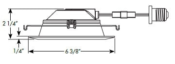 Juno Recessed Lighting 5RLDG2-935-6-WWH Downlight 5" LED Retrofit Baffle Trim 3500K, 90 CRI, 675 Lumens, White Finish