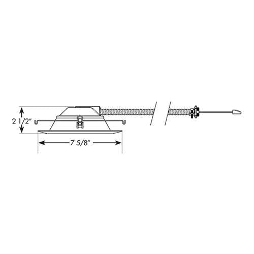 Juno 6RLC 09LM 30K 80CRI 120 FRPC WWH Recessed Lighting 6" LED Retrofit Trim 3000K, 900 Lumens, 80 CRI, White Finish
