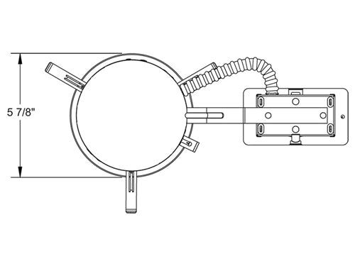 Juno IC20RLED G4 06LM 30K 90CRI MVOLT EZ10 Recessed Lighting 5" LED IC Type Remodel Housing 600 Lumens, 3000K Color Temperature, Universal Driver 120-277V, eldoLED 0-10V, 10% Dim