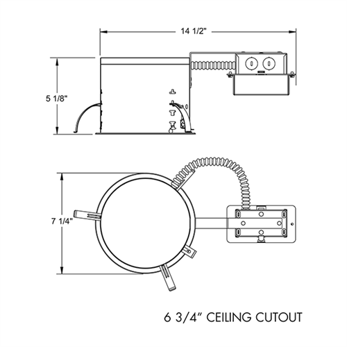 Juno Recessed Lighting IC922RLWDG4-3K-1 6 " IC WarmDim LED Remodel Housing 900 Lumens, 3000K Color Temperature, Dedicated Driver 120V