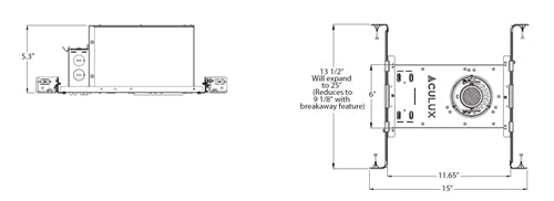 Juno Aculux INIT3 A 08LM WDIM HALR 90CRI 50D EZ1 MVOLT ICAT Recessed Lighting 3" IC New Construction Housing, 800 Lumens, Warm Dim, 90 CRI, 50 Degree Beam, eldoLED 0-10V Dimming, 120-277V