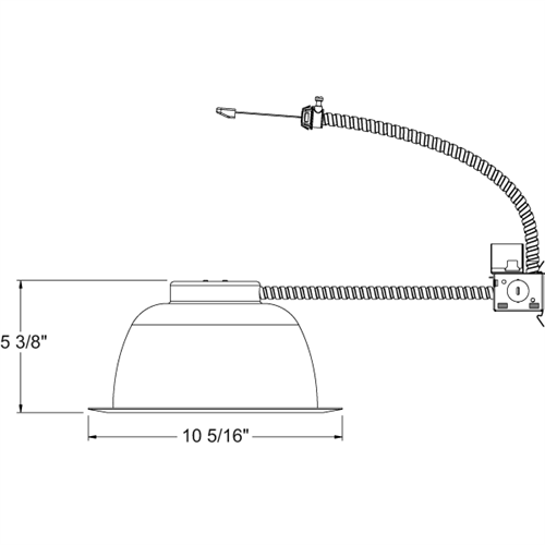 Juno Recessed Lighting JCLR8L-24-827K3-WH 8" LED Retrofit Trim for 8 5/8" - 9 1/8" Commercial Rough-In Section, 2400 Lumens, 2700K Color Temperature, 80 CRI, 347V, White Finish