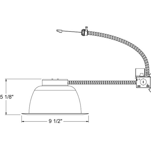 Juno Recessed Lighting JCLR8S-15-940K3-WH 8" LED Retrofit Trim for 7 13/16" - 8 5/16" Commercial Rough-In Section, 1500 Lumens, 4000K Color Temperature, 90 CRI, 347V, White Finish