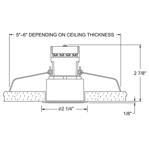 Juno Recessed Lighting MD1LG2-41K-NFL-SN 2-1/4" Mini LED Downlight 4100K Narrow Flood Beam Spread, Satin Nickel Finish
