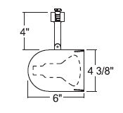 Juno Track Lighting R502W-WH (R502 WHB WH) Trac Lites Round Back Cylinder Line Voltage 65W BR30/75W PAR30 White Baffle White Color