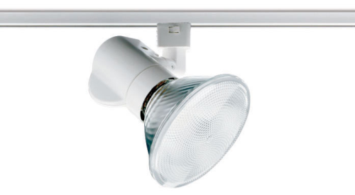 Juno Track Lighting T238WH (T238 WH) Close-Up - Line Voltage 150W PAR38, White Color