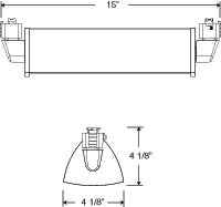 Juno Track Lighting T256LED-4K-WH 35W LED Wall Wash / Flood Trac Fixture, 4100K, White Finish