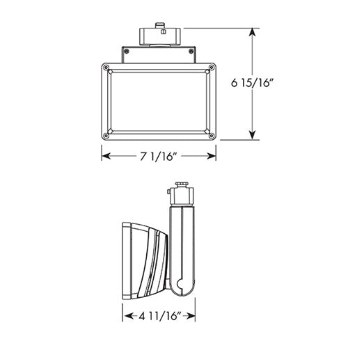 Juno T260L HTEK 40K 80CRI OFF WH Track Lighting Trac Master 55W LED Wall Wash Flood Light, HTEK 277V Trac Adapter, 4000K Color Temperature, 80 CRI, Non Dimming, White Finish