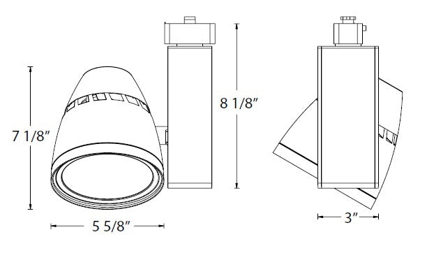 Juno T267L G2 35K 80CRI PDIM WFL WH Track Lighting Connix II 52W Dimmable LED Light, Generation 2, 3500K Color Temperature, 80 CRI, Wide Flood, White