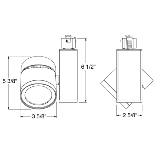 Juno Track Lighting T383L-27HCSWH 24W Vertical Cylinder LED, 2700K Color Temperature, 90 CRI, Spot Beam Spread, White Finish