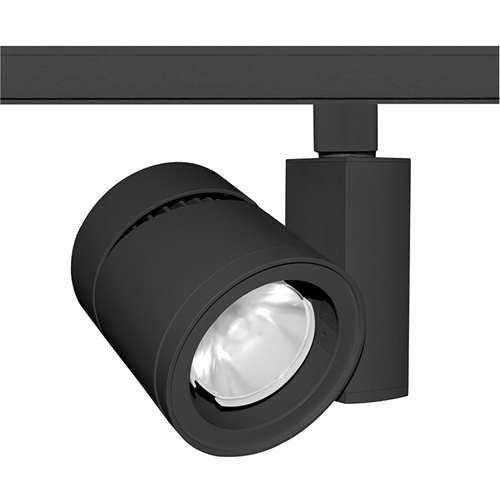 Juno Track Lighting T387L 30K SPW PDIM NFL BL 48W Vertical Cylinder LED, 3000K Color Temperature, Spectral White, Narrow Flood Beam Spread, Black Finish