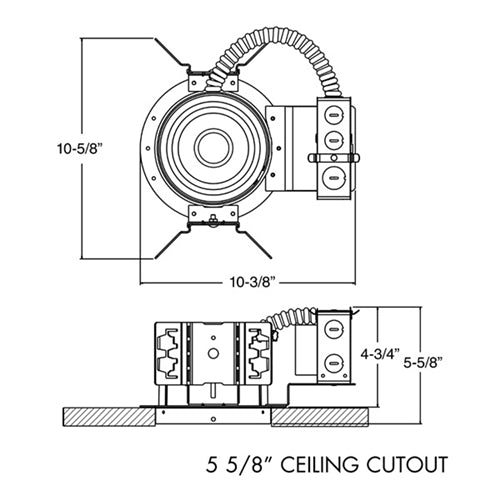 Juno Recessed Lighting TC2020LED4-41K-U 5" LED New Construction, 2000 Lumens, 4100K Color Temp, 120-277V